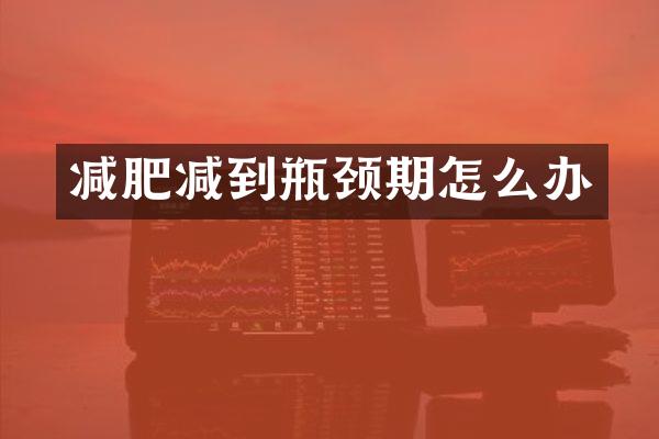 减肥减到瓶颈期怎么办