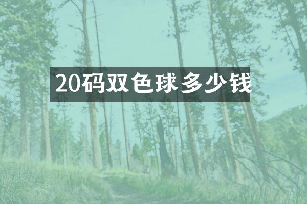 20码双色球多少钱