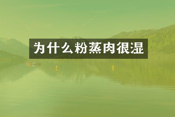 为什么粉蒸肉很湿