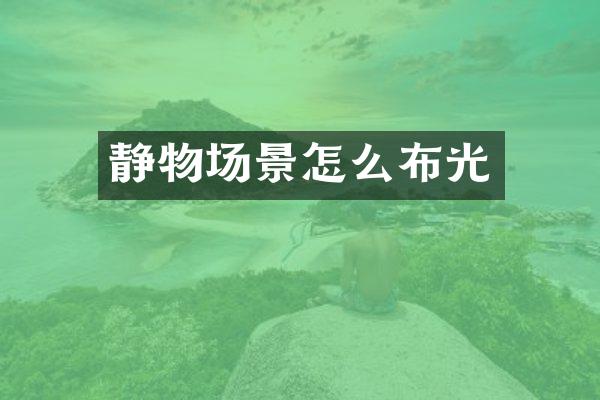 静物场景怎么布光