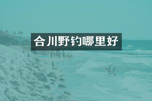 合川野钓哪里好