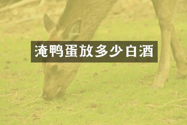 淹鸭蛋放多少白酒