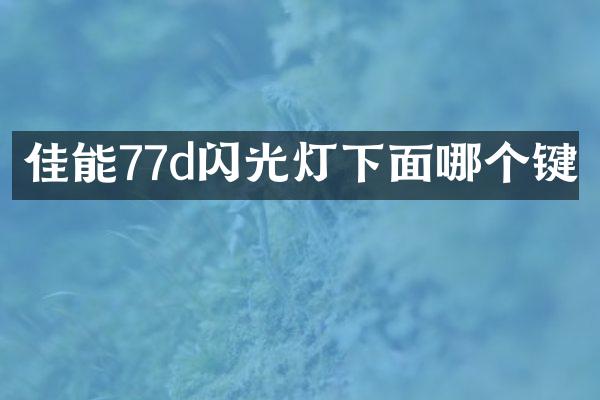 佳能77d闪光灯下面哪个键
