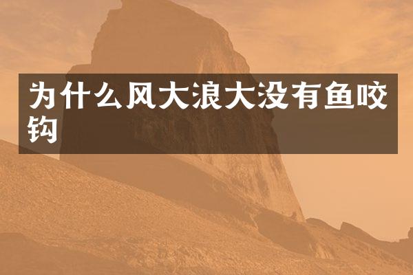 为什么风大浪大没有鱼咬钩