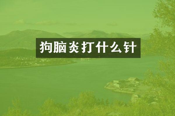 狗脑炎打什么针