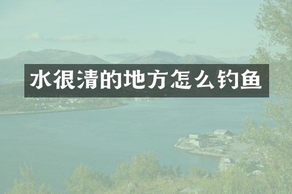 水很清的地方怎么钓鱼