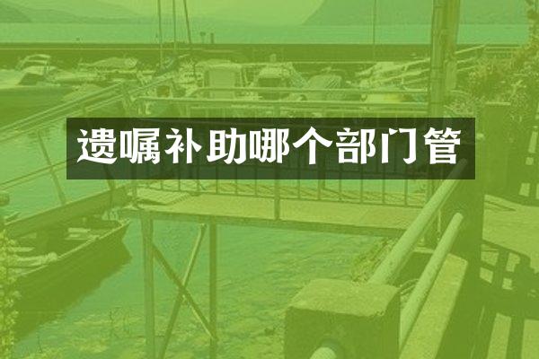 遗嘱补助哪个部门管