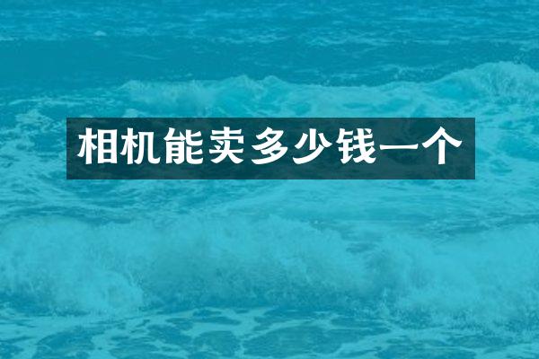相机能卖多少钱一个