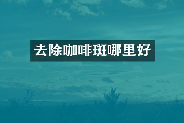 去除咖啡斑哪里好