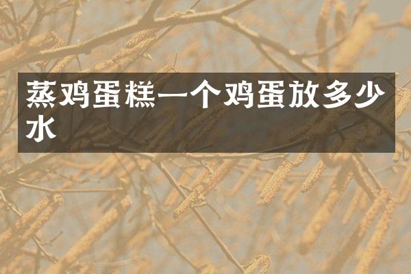 蒸鸡蛋糕一个鸡蛋放多少水