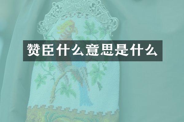 赞臣什么意思是什么