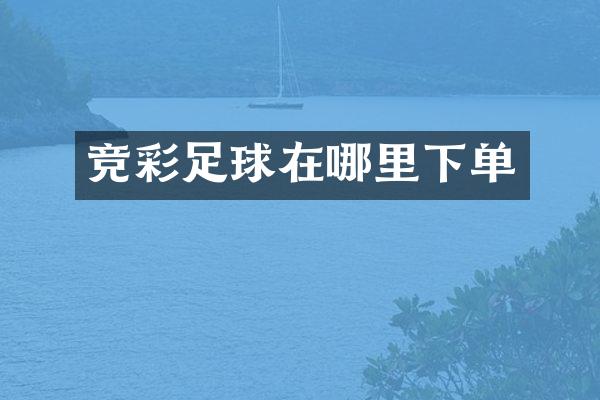 竞彩足球在哪里下单