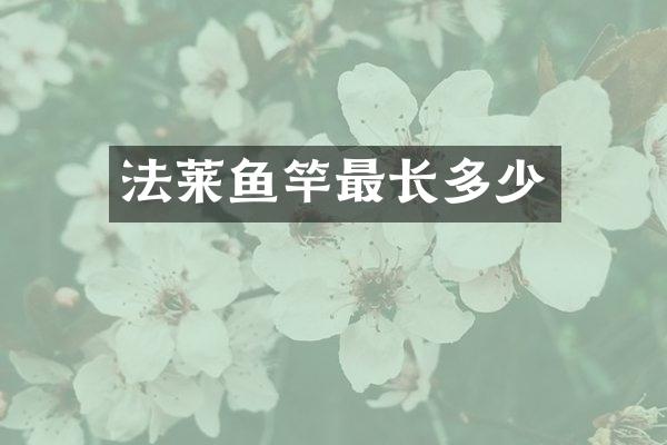 法莱鱼竿最长多少