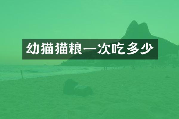 幼猫猫粮一次吃多少