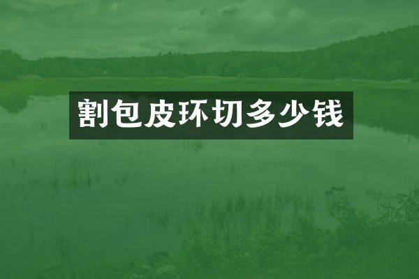 割包皮环切多少钱