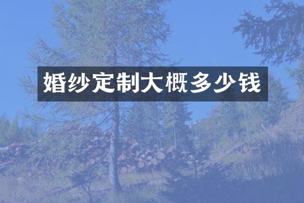 婚纱定制大概多少钱