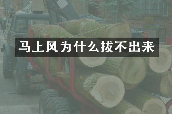 马上风为什么拔不出来