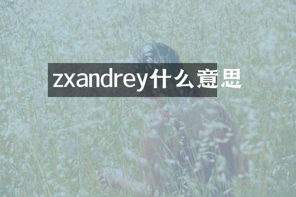 zxandrey什么意思