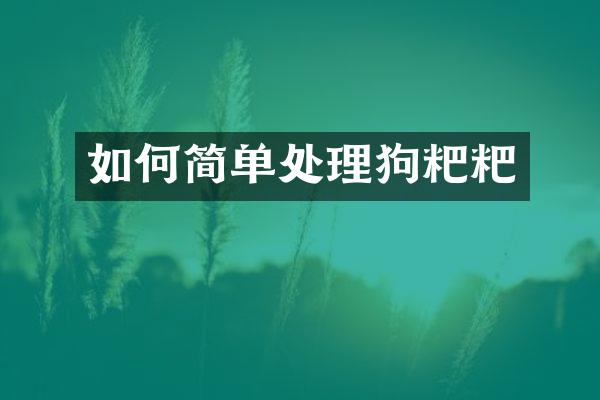 如何简单处理狗粑粑