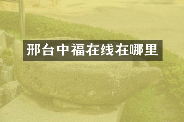 邢台中福在线在哪里
