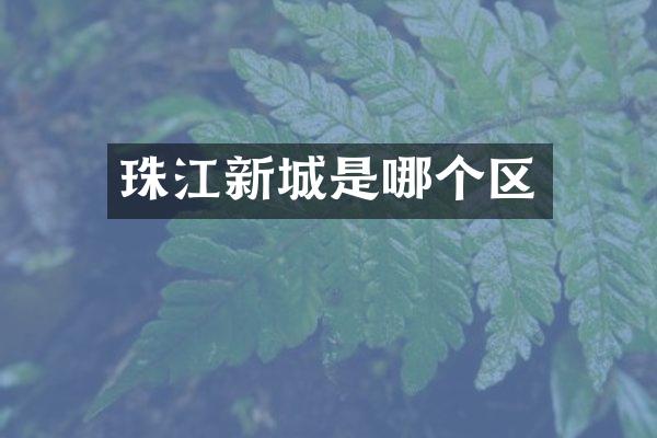 珠江新城是哪个区