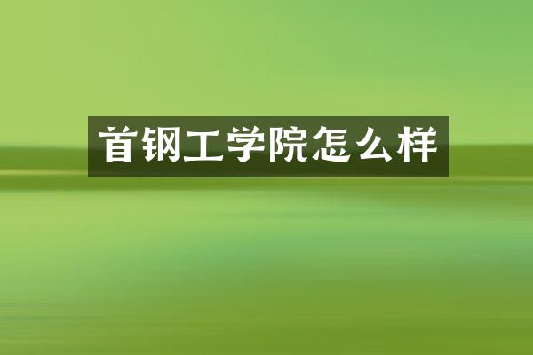 首钢工学院怎么样