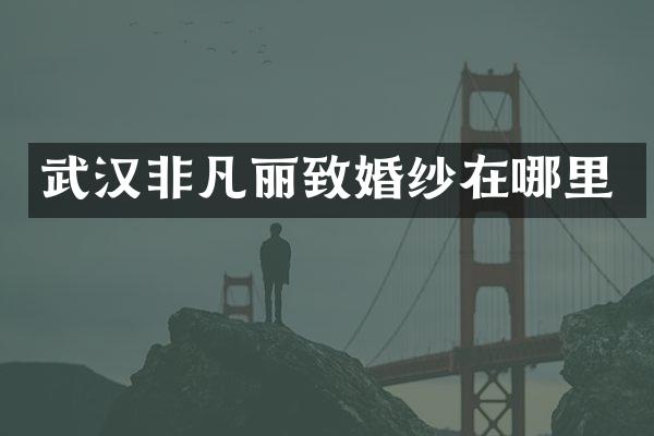 武汉非凡丽致婚纱在哪里