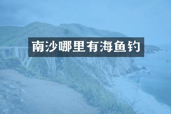 南沙哪里有海鱼钓