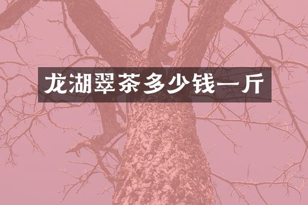 龙湖翠茶多少钱一斤