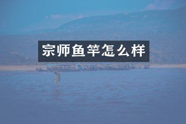 宗师鱼竿怎么样