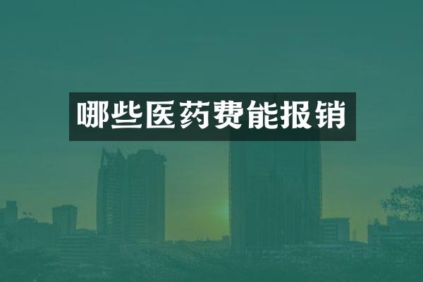 哪些医药费能报销