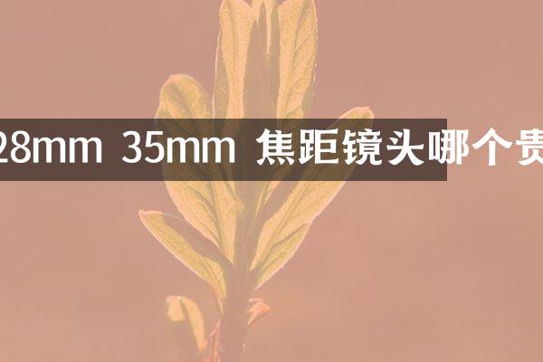 28mm 35mm 焦距镜头哪个贵