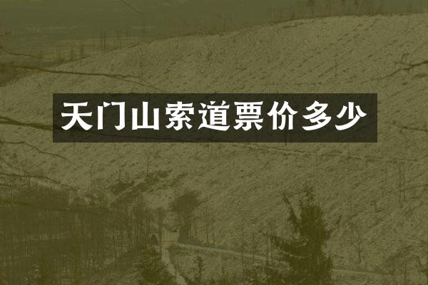 天门山索道票价多少