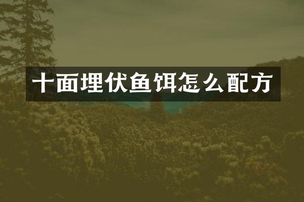 十面埋伏鱼饵怎么配方