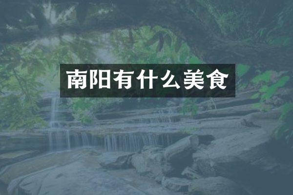 南阳有什么美食