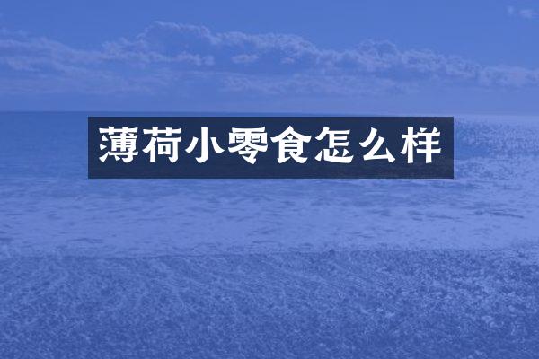 薄荷小零食怎么样