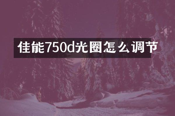 佳能750d光圈怎么调节