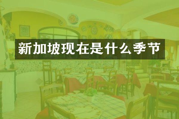 新加坡现在是什么季节