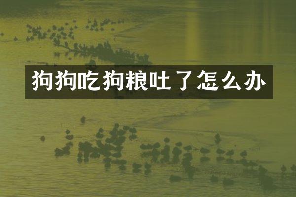 狗狗吃狗粮吐了怎么办