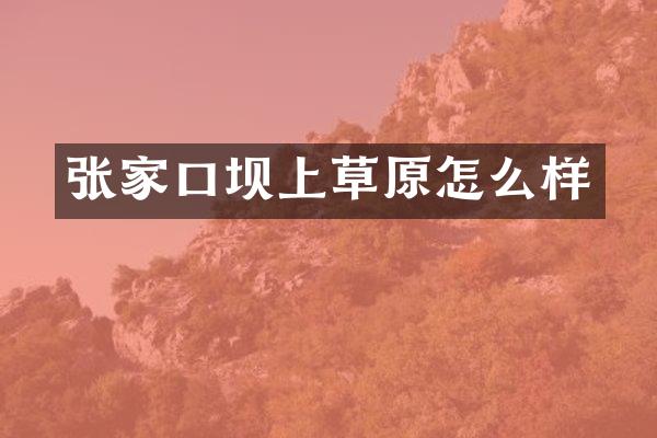 张家口坝上草原怎么样