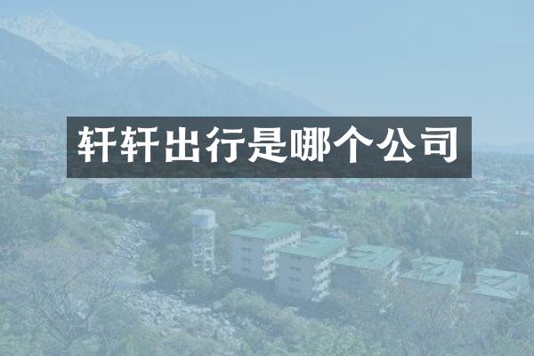 轩轩出行是哪个公司