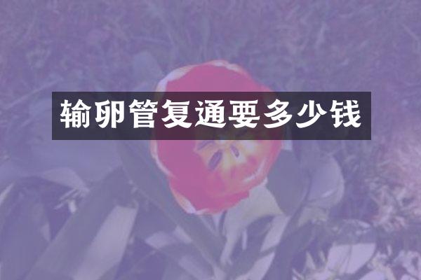 输卵管复通要多少钱