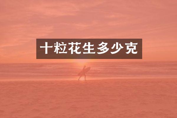 十粒花生多少克