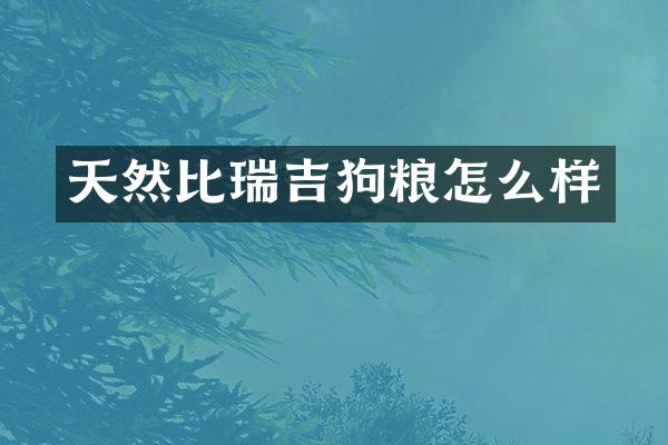 天然比瑞吉怎么样