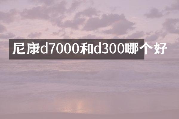 尼康d7000和d300哪个好