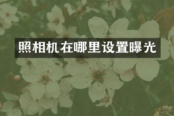 照相机在哪里设置曝光