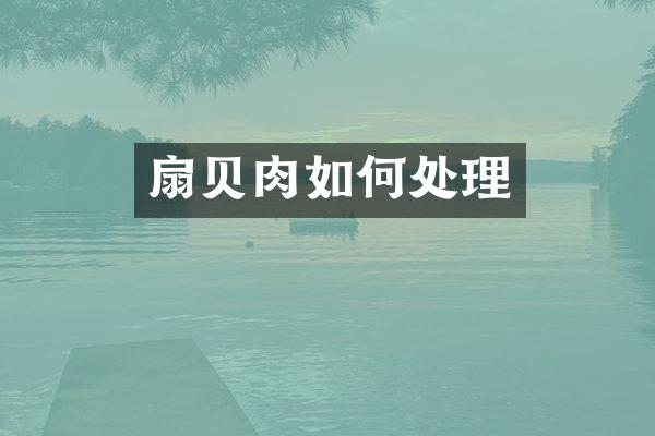 扇贝肉如何处理