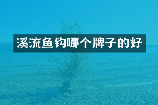 溪流鱼钩哪个牌子的好