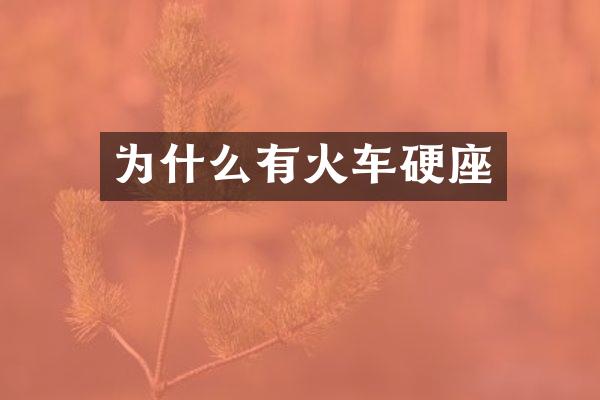 为什么有火车硬座