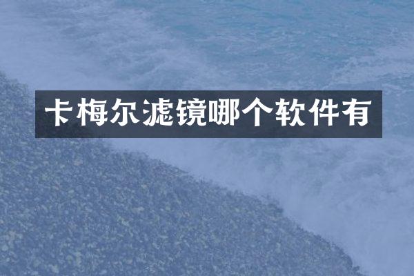 卡梅尔滤镜哪个软件有